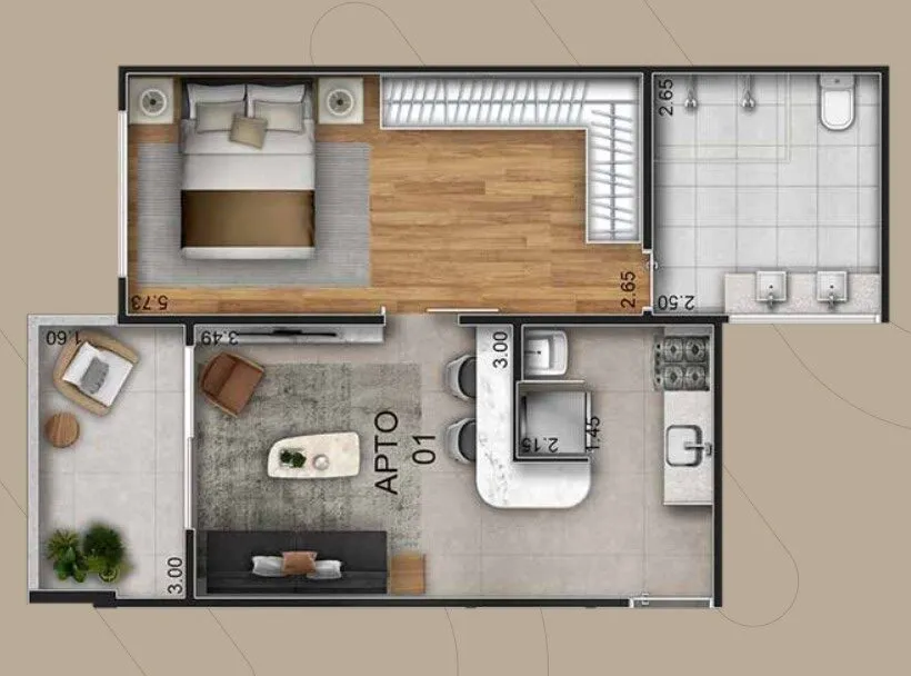 Flat à venda no Euro Towers
